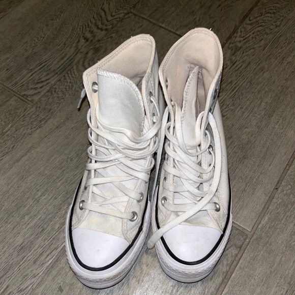 Converse Shoes - White Platform Converse